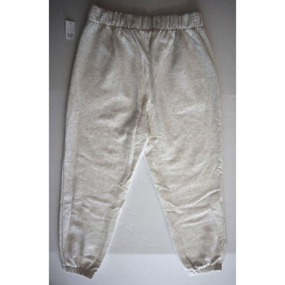 Gap 529031 Women's Sz Medium Pale Gray Heather Fleece Jogger Pants - Picture 2 of 10